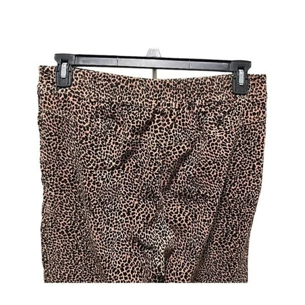 Anthropologie Kalea Leopard Print Corduroy Joggers Size Medium - Picture 6 of 11